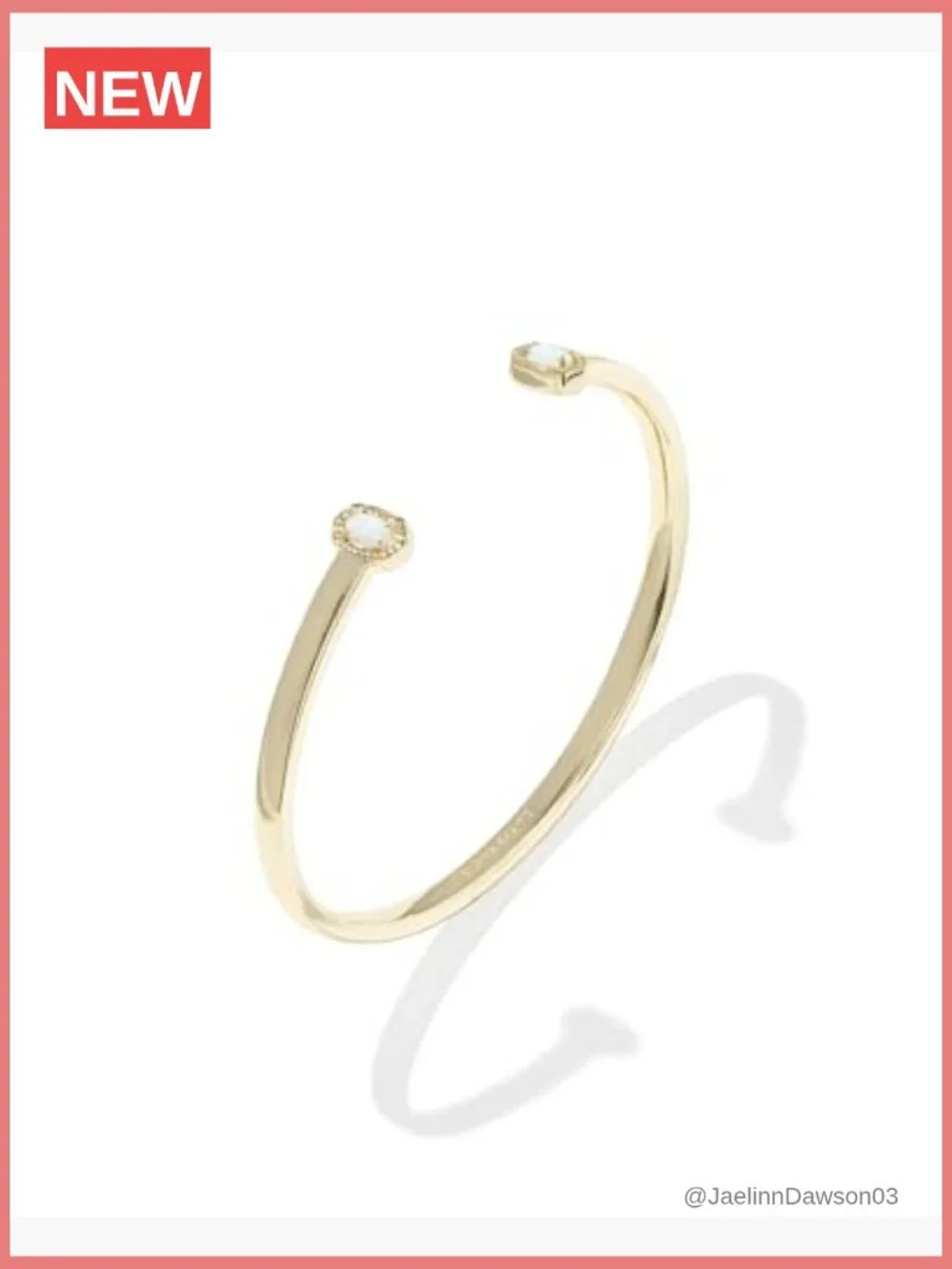 Mini Elton Cuff Bracelet, Gold Plated Brass, 6.25 In, Open Cuff